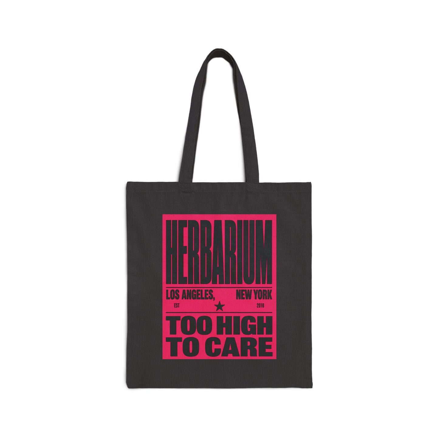 Herbarium Too High to Care canvas tote close-up